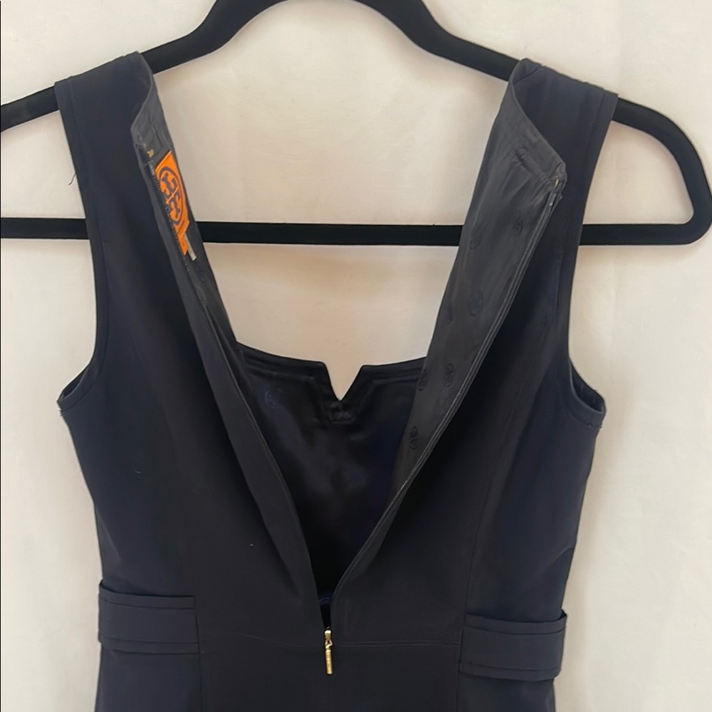 Tory Burch Navy Dress with Gold Accents - Picture 5 of 9